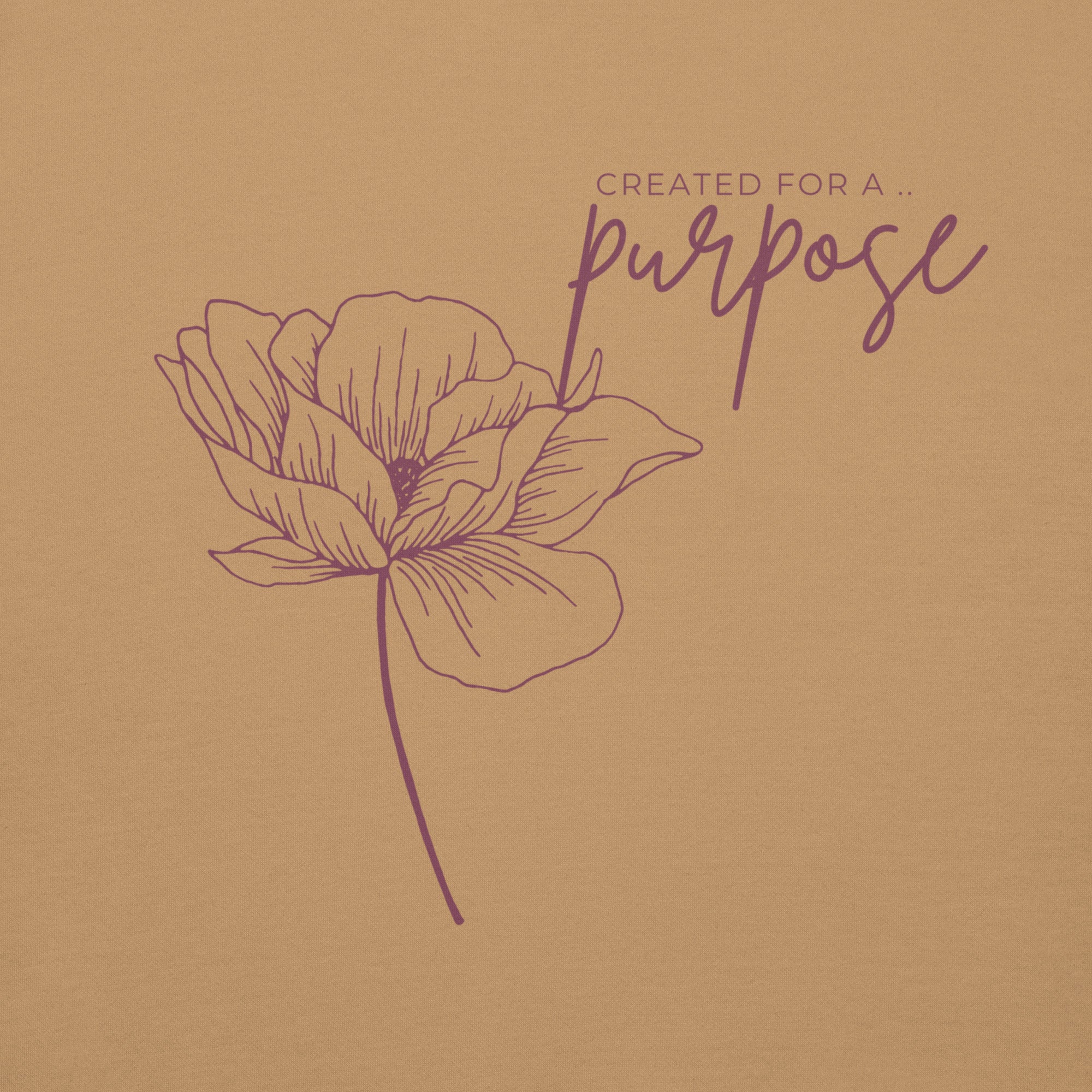created for a purpose hoodie, khaki