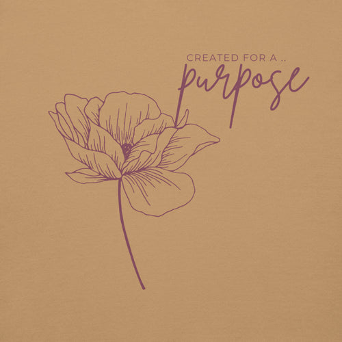 created for a purpose hoodie, khaki