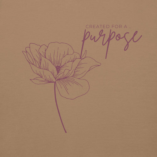created for a purpose hoodie, brown