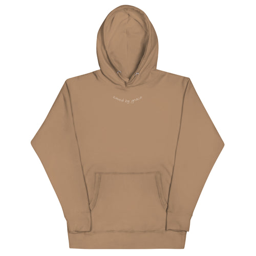 Saved by grace, hoodie, brown