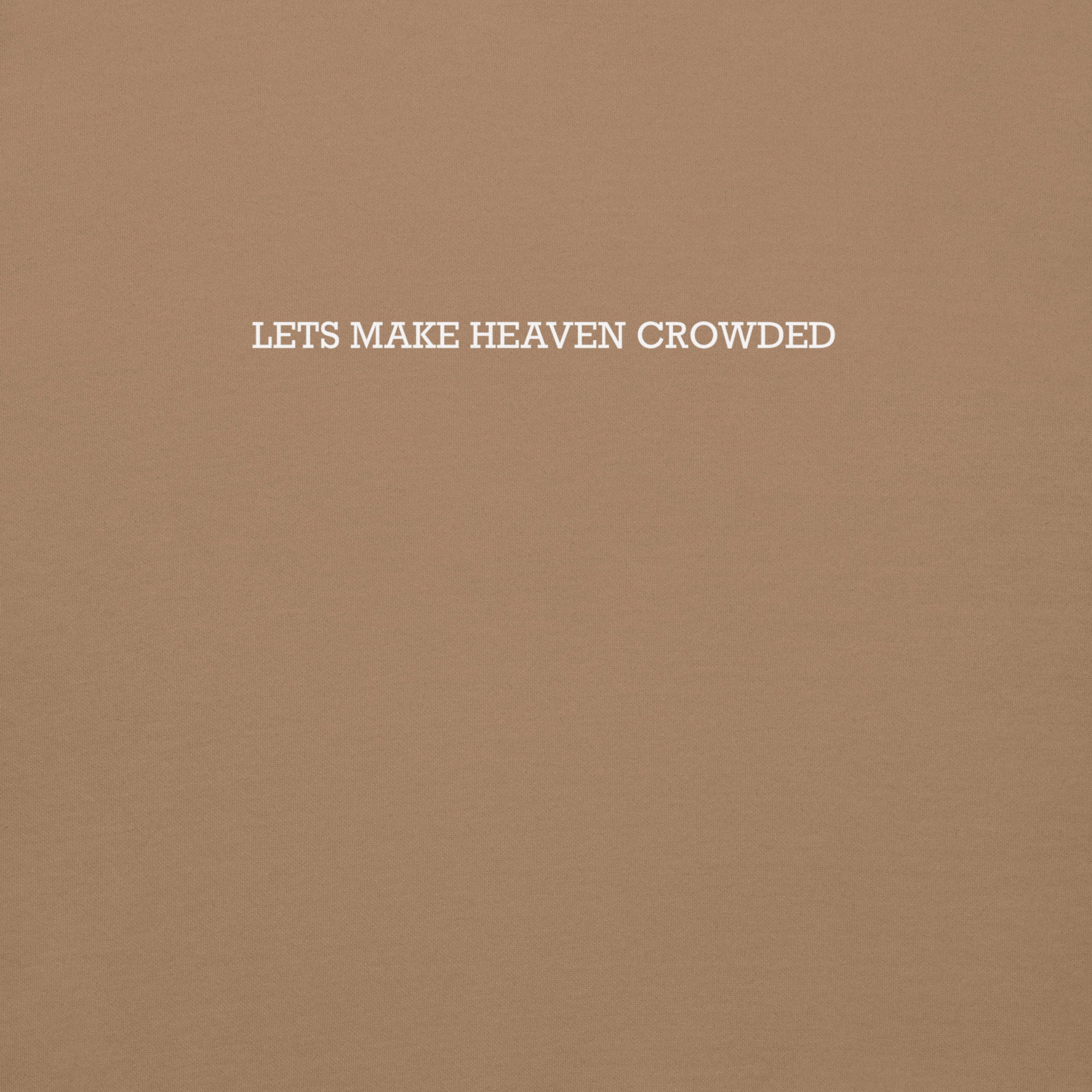 Lets make heaven crowded hoodie, brown