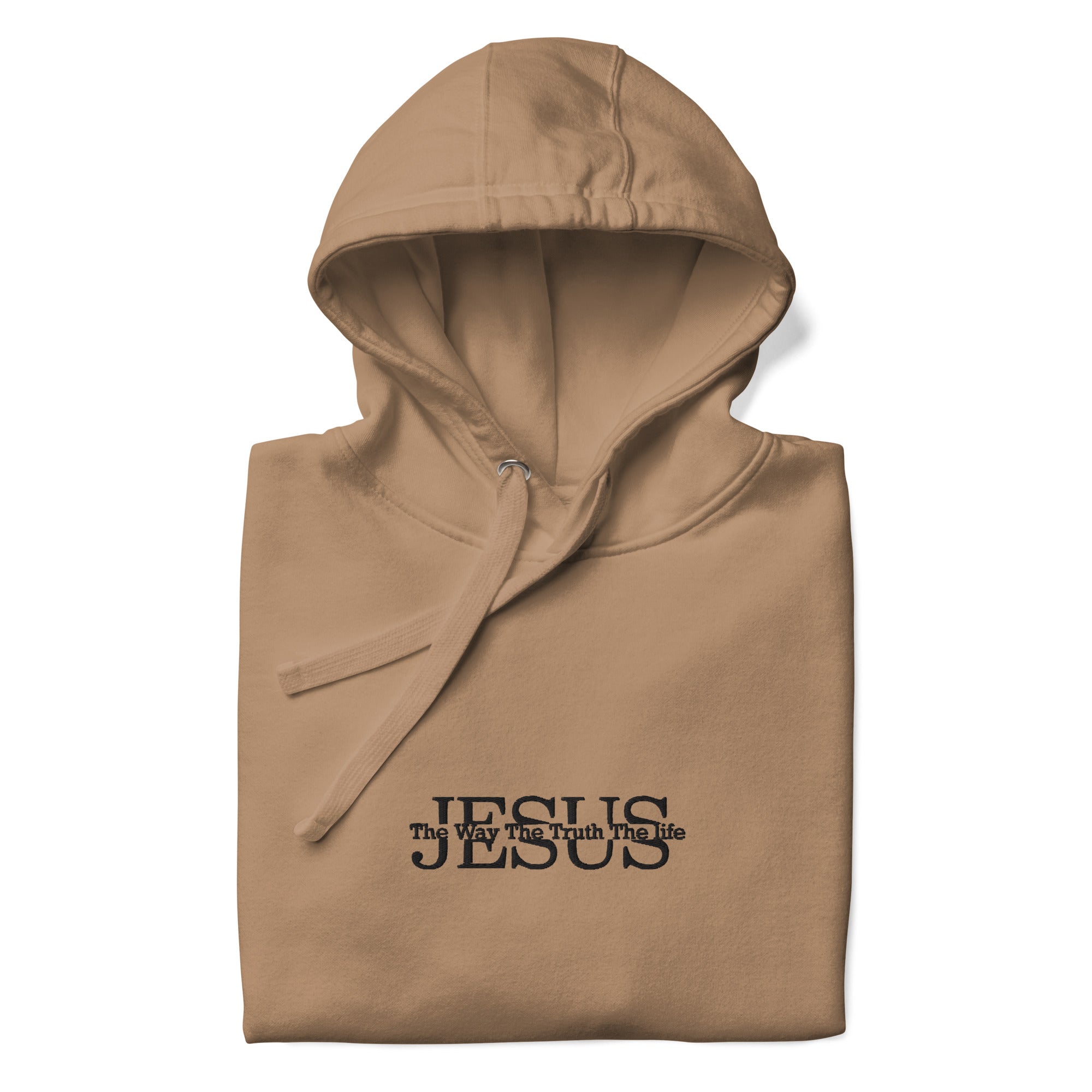 Jesus, The way the truth the life, hoodie, brown