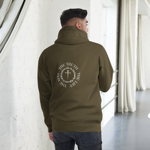 the way the truth the life, cross, hoodie, green