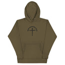iron sharpens iron, red letter, cross, hoodie, green