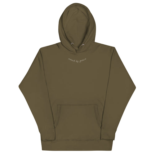 Saved by grace, hoodie, green