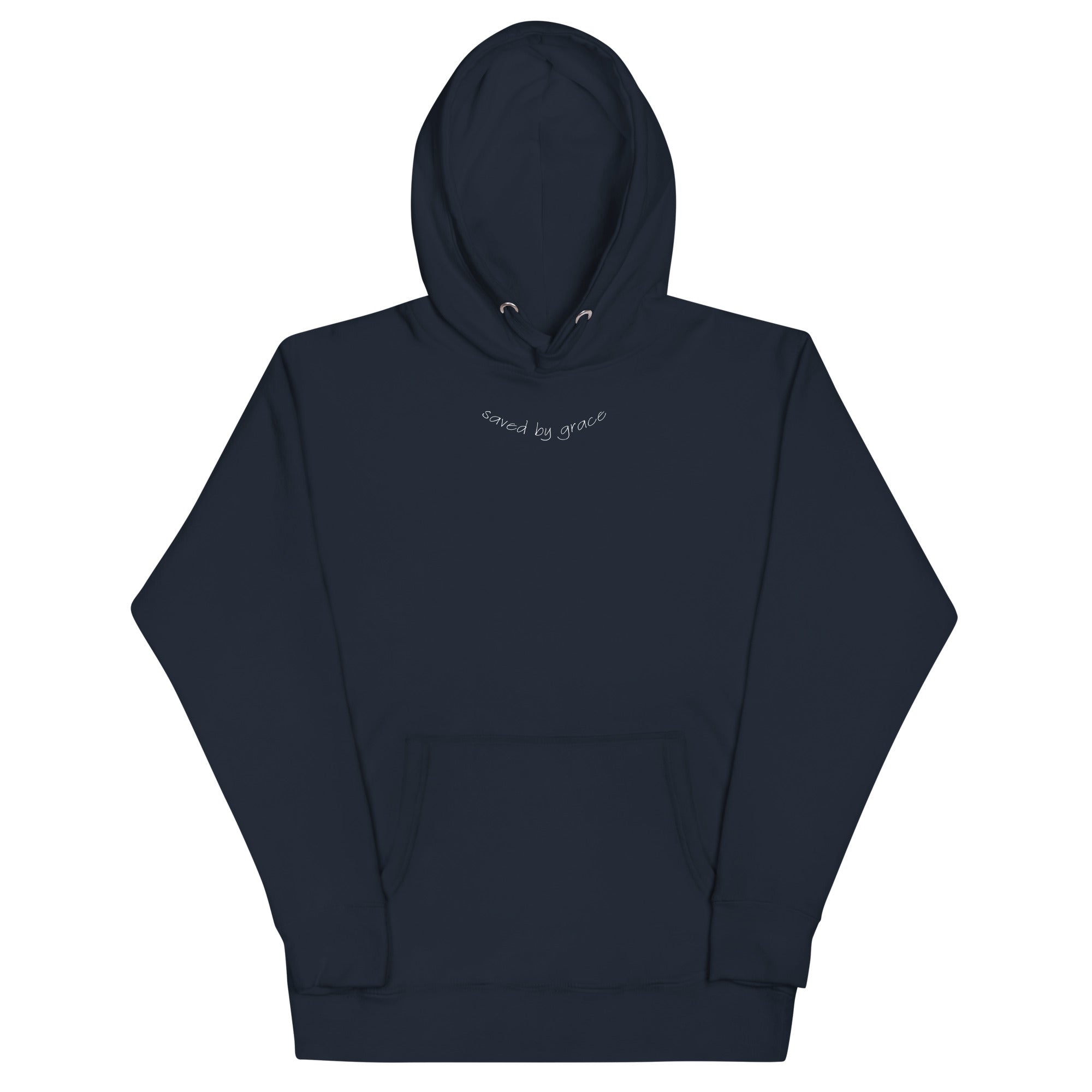 Saved by grace, hoodie, navy