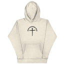 iron sharpens iron, red letter, cross, hoodie, heathered cream