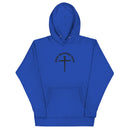 iron sharpens iron, red letter, cross, hoodie, blue