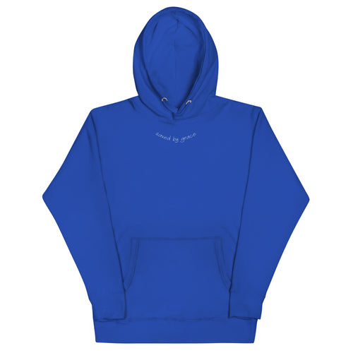 Saved by grace, hoodie, blue