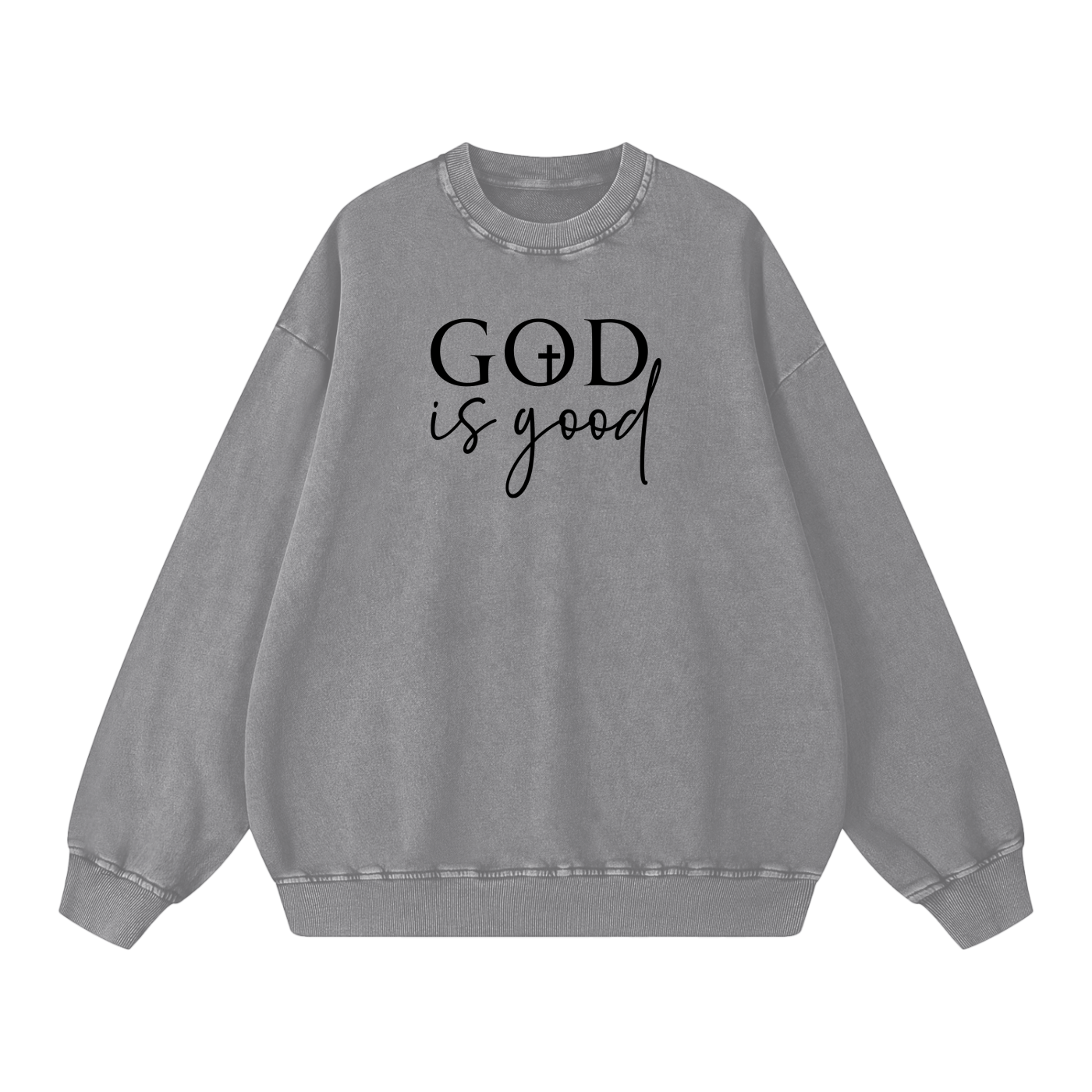 God is good sweatshirt, gray