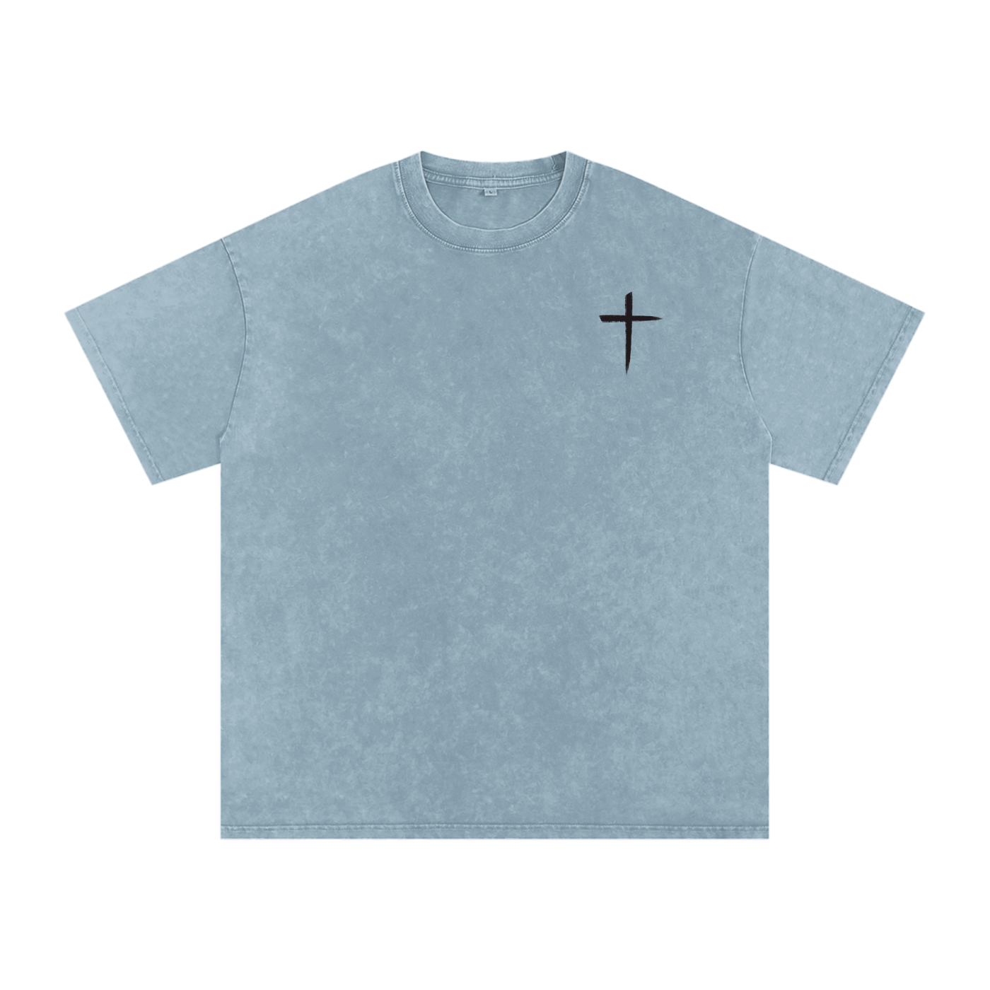 Cross T, t-shirt, light blue
