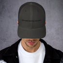 lets make heaven crowded trucker hat, cap, gray