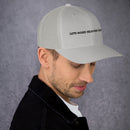 lets make heaven crowded trucker hat, cap, gray
