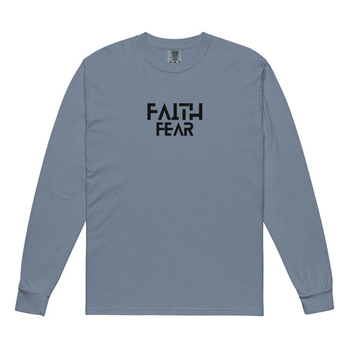 Faith over Fear shirt, blue long sleeve