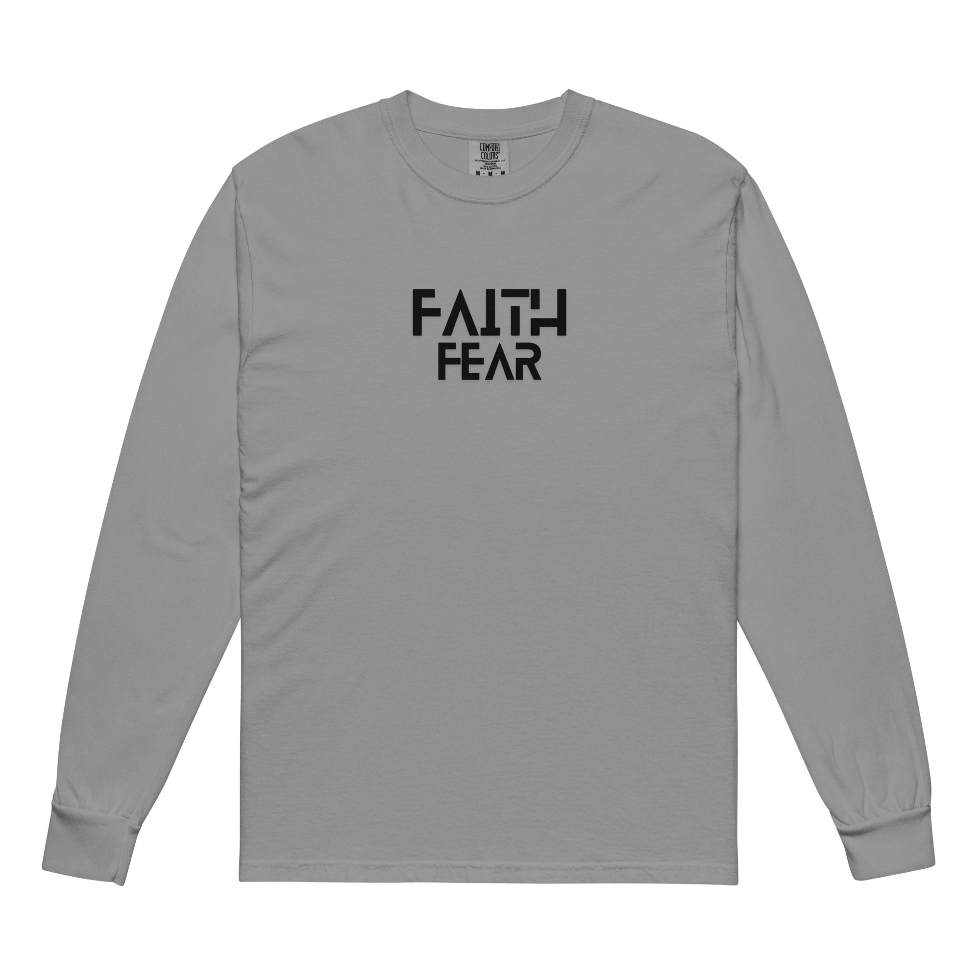 Faith over Fear shirt, grey long sleeve