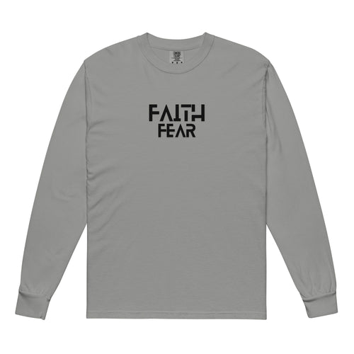 Faith over Fear shirt, grey long sleeve