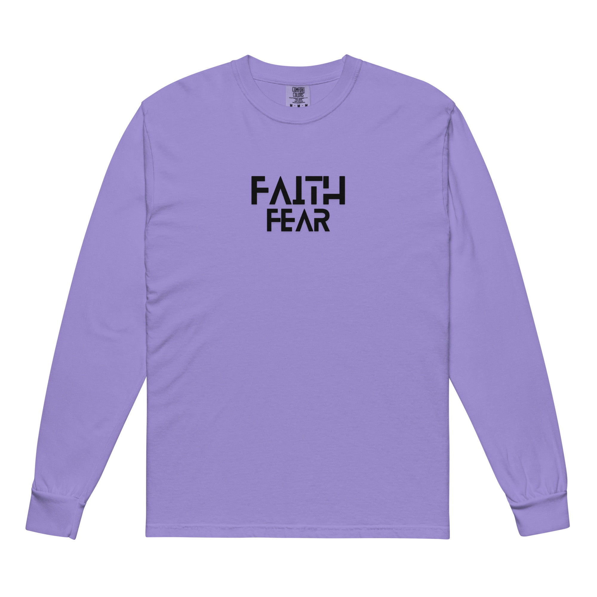 Faith over Fear shirt, purple long sleeve