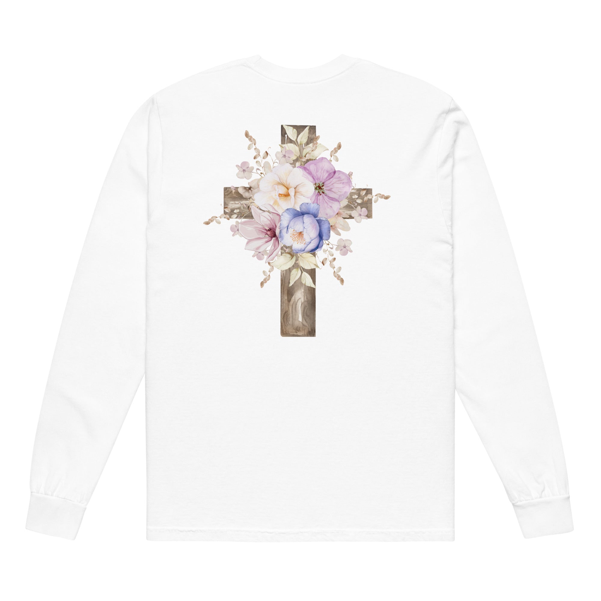 Jesus is the light, white floral sweatshirt