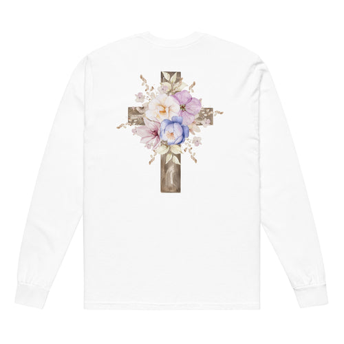 Jesus is the light, white floral sweatshirt