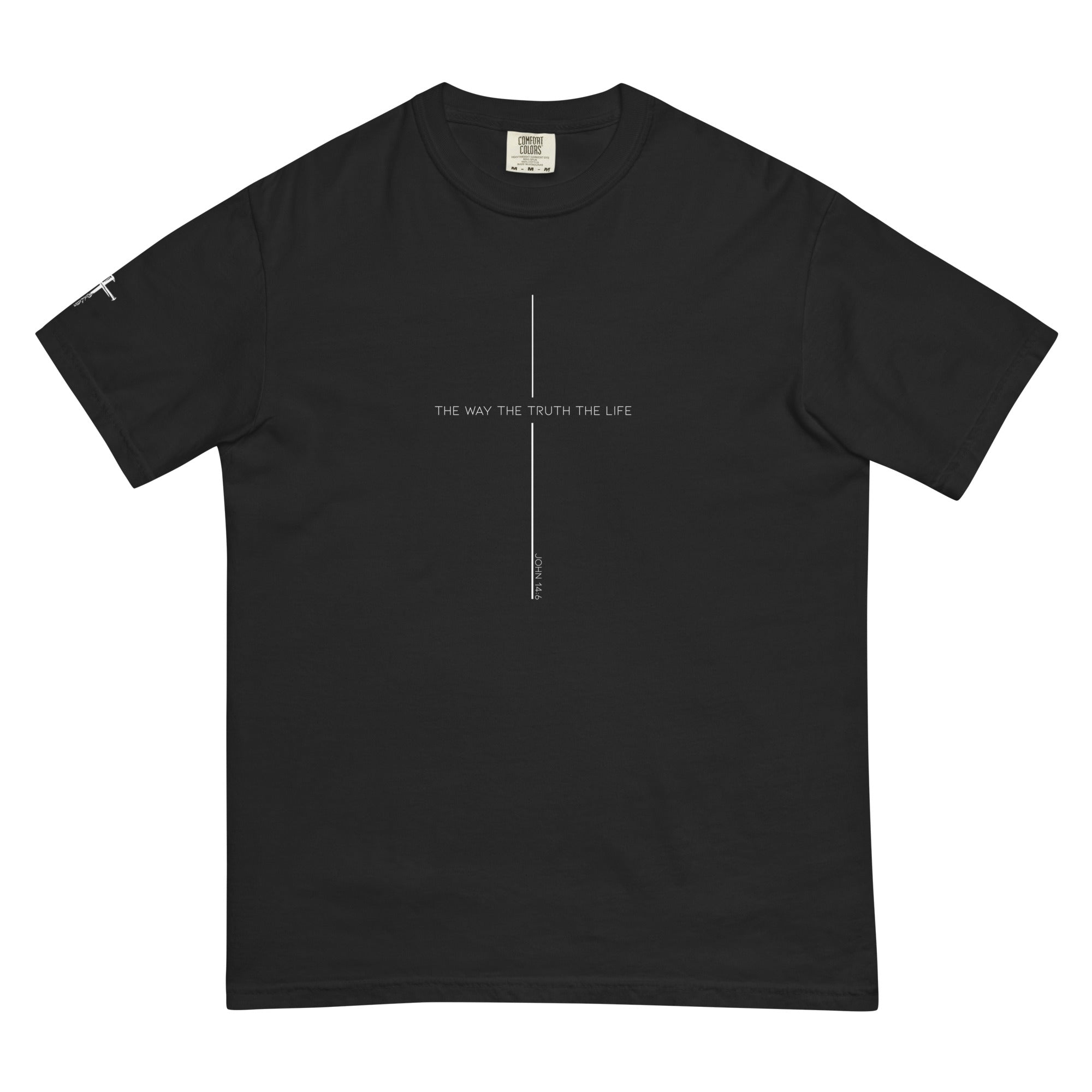 The way the truth the life, cross, t-shirt, black