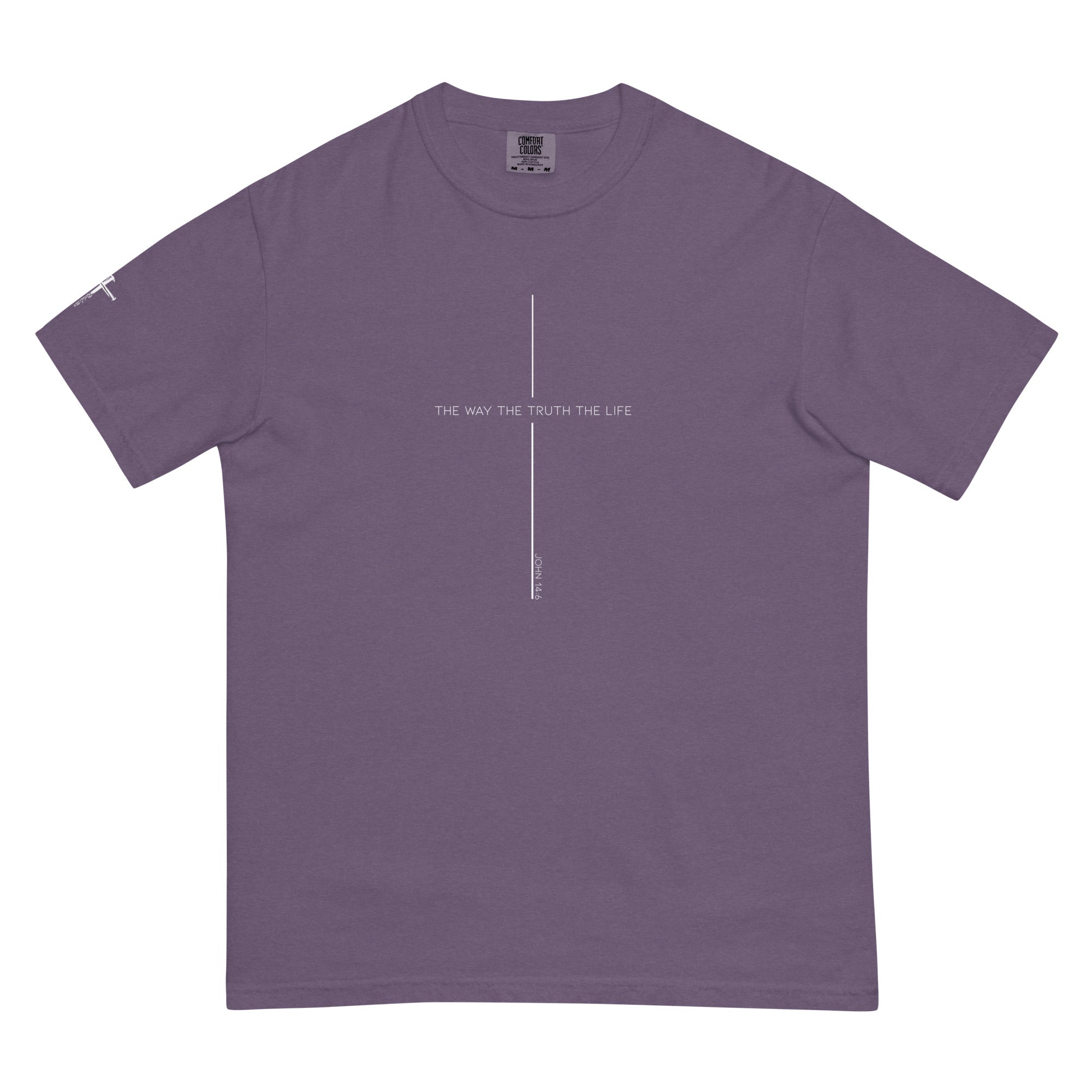 The way the truth the life, cross, t-shirt, purple