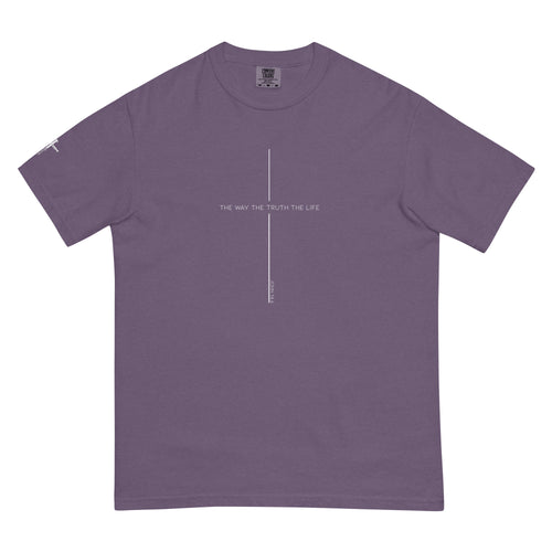 The way the truth the life, cross, t-shirt, purple