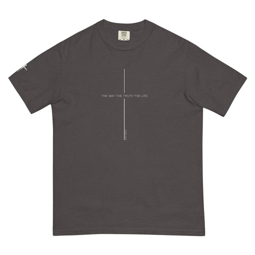 The way the truth the life, cross, t-shirt, gray