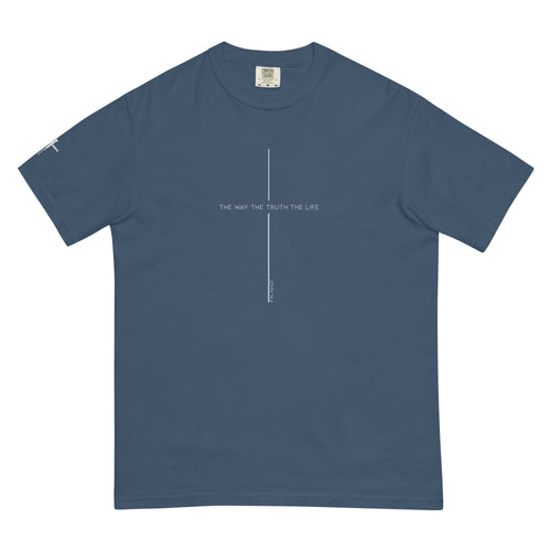 The way the truth the life, cross, t-shirt, blue