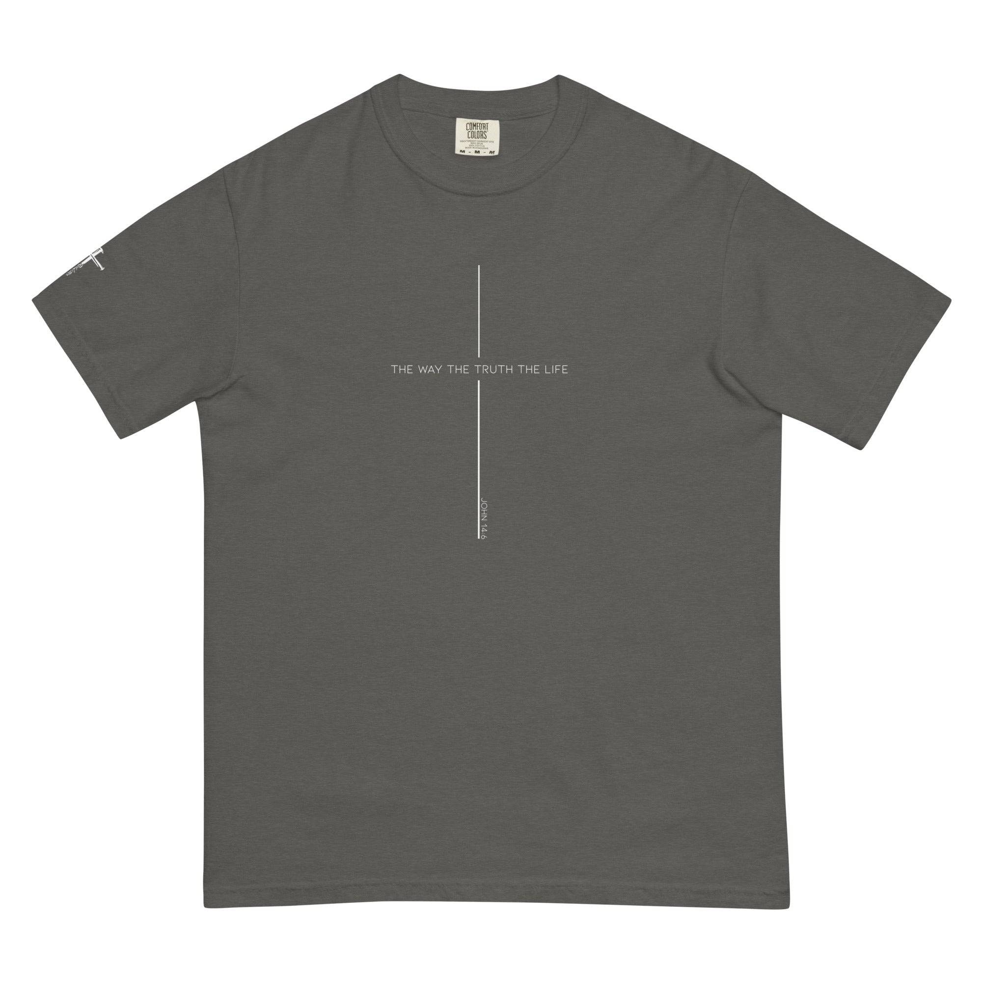 The way the truth the life, cross, t-shirt, gray