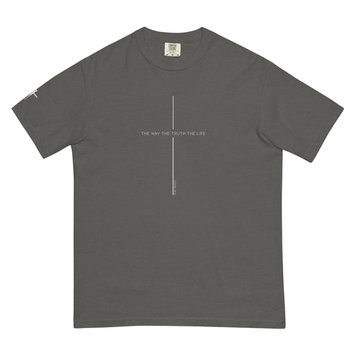 The way the truth the life, cross, t-shirt, gray