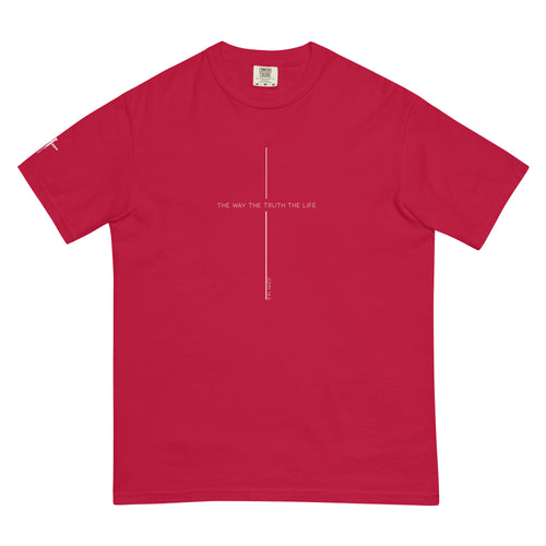 The way the truth the life, cross, t-shirt, red
