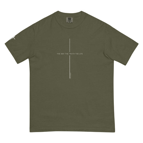 The way the truth the life, cross, t-shirt, green