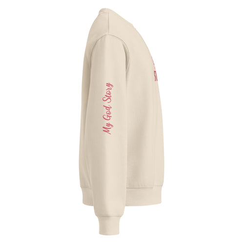 God rewrote my story sweatshirt, beige