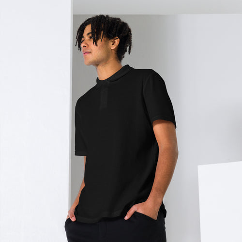 fisher of man, fish symbol polo, black
