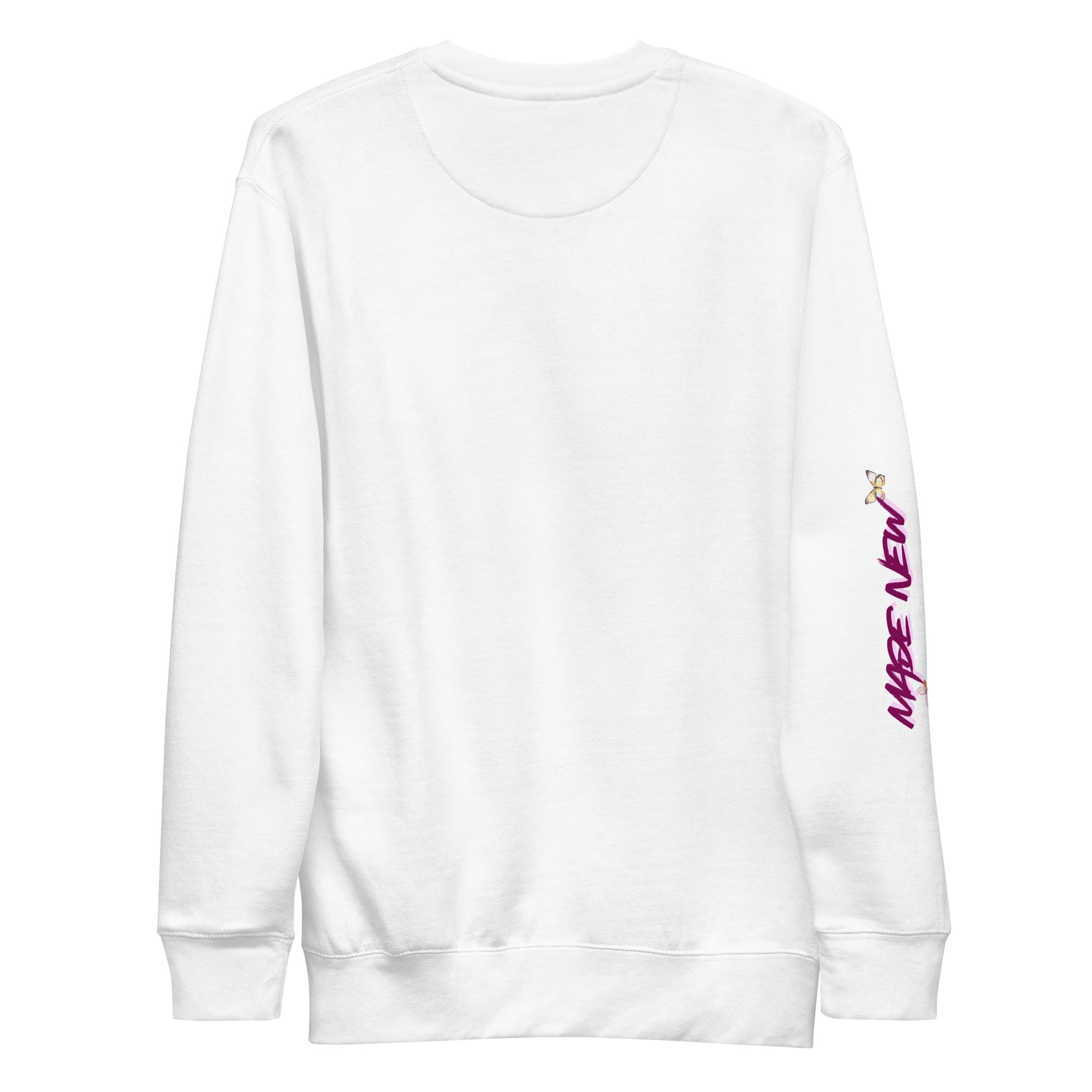 He makes all things new, sweatshirt, white