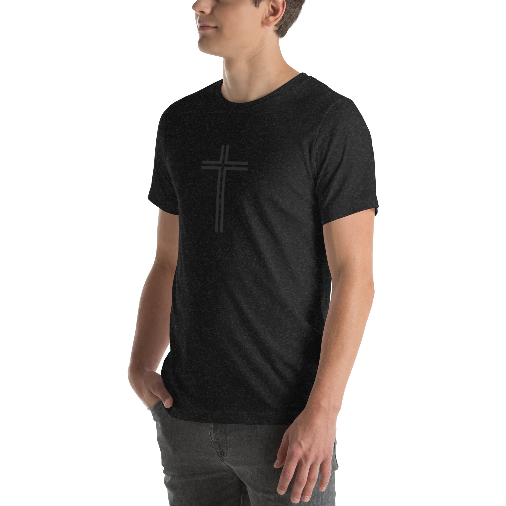 hidden cross t-shirt, black