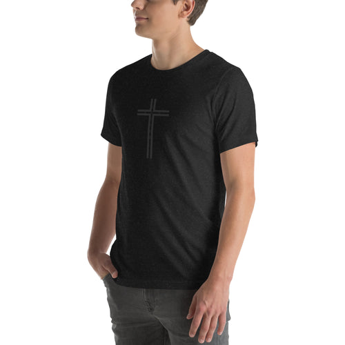 hidden cross t-shirt, black