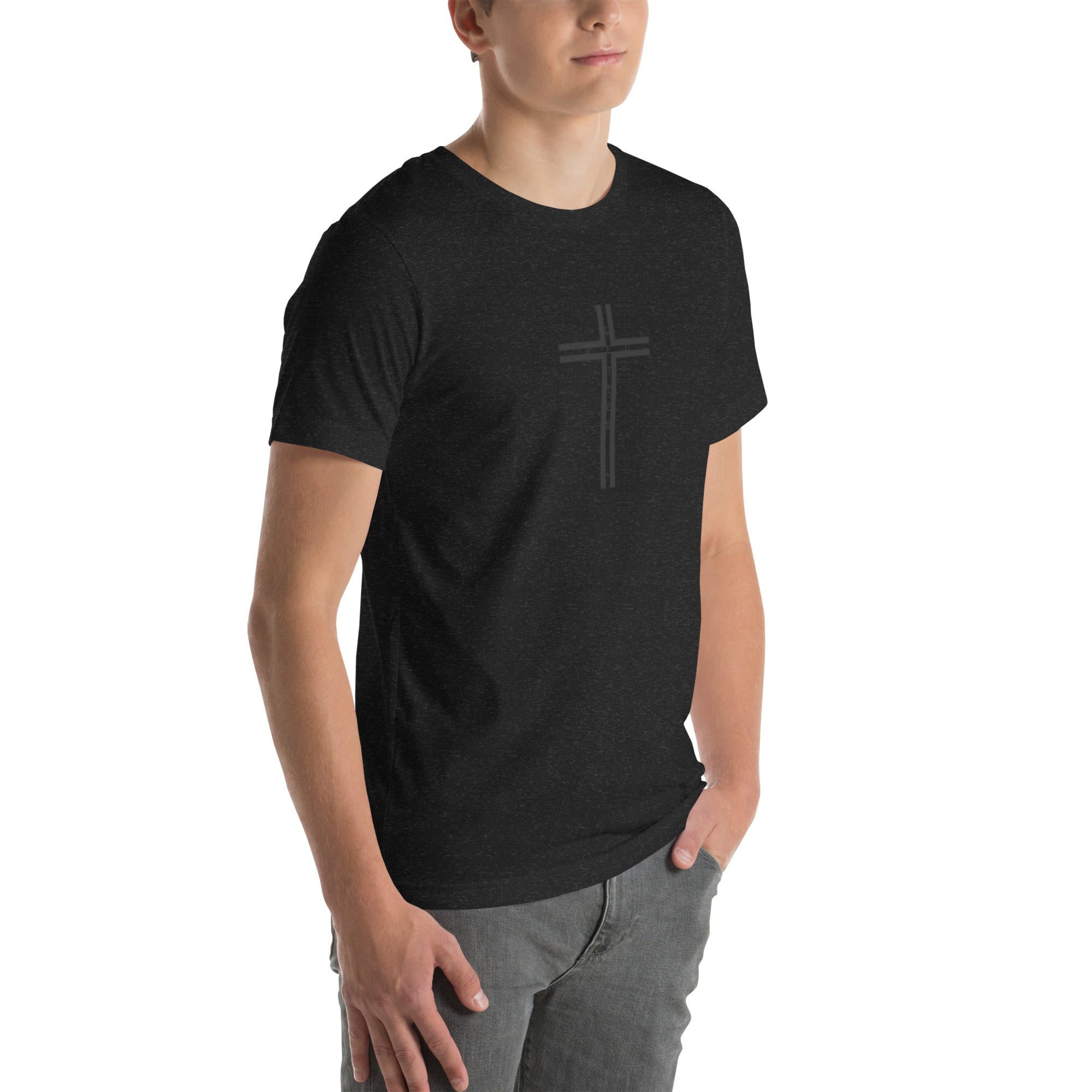 hidden cross t-shirt, black