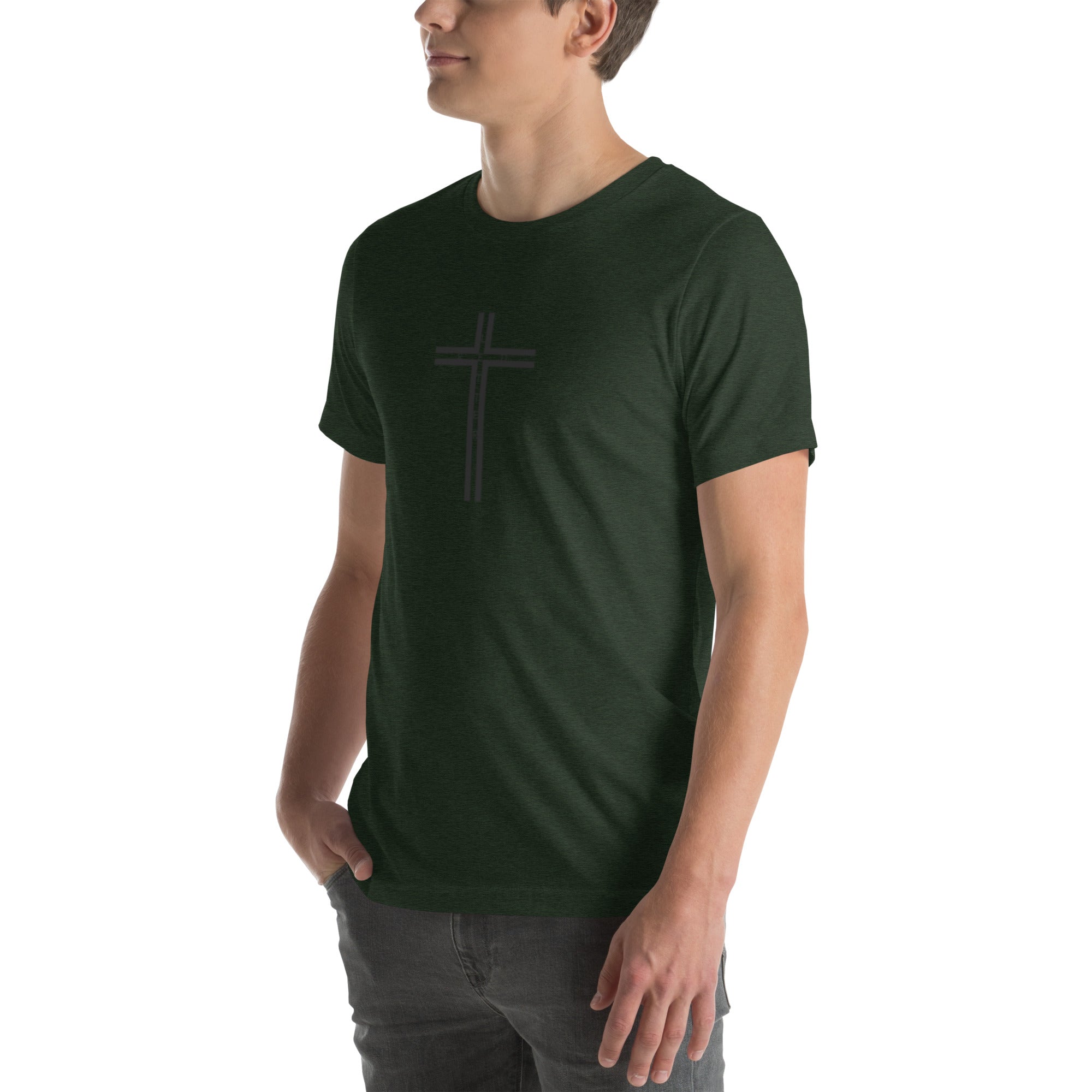 hidden cross t-shirt, green