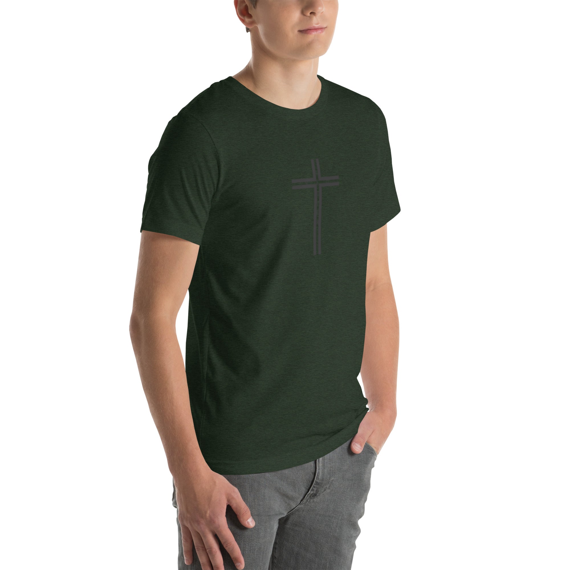 hidden cross t-shirt, green