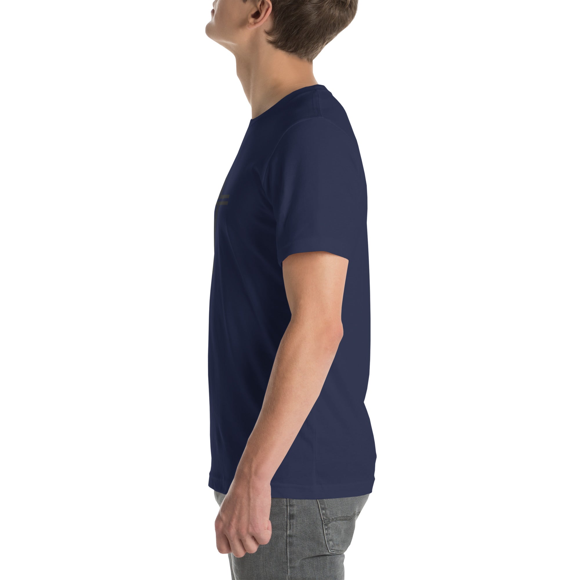 hidden cross t-shirt, blue